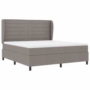 Postel s boxspringem s matrací s čelo Taupe 180 x 200 cm textil - obrázek 5