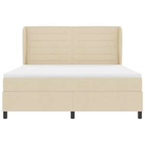Postel s boxspringem s matrací Krémová 180 x 200 cm textil - obrázek 7