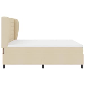 Postel s boxspringem s matrací Krémová 180 x 200 cm textil - obrázek 8
