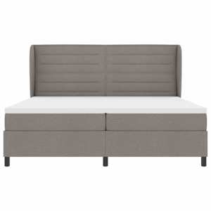 Postel s boxspringem s matrací s čelo Taupe 200 x 200 cm textil - obrázek 7