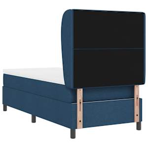 Postel s boxspringem s čelo Modrá 80 x 200 cm textil - obrázek 9