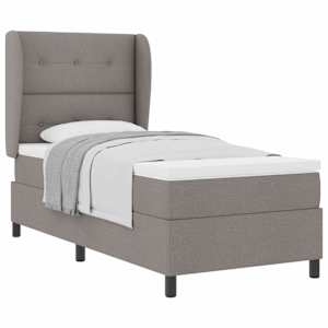Postel s boxspringem s čelo Taupe 100 x 200 cm textil - obrázek 2