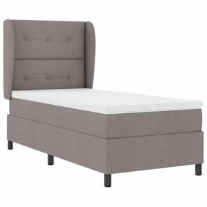 Postel s boxspringem s čelo Taupe 100 x 200 cm textil - obrázek 3