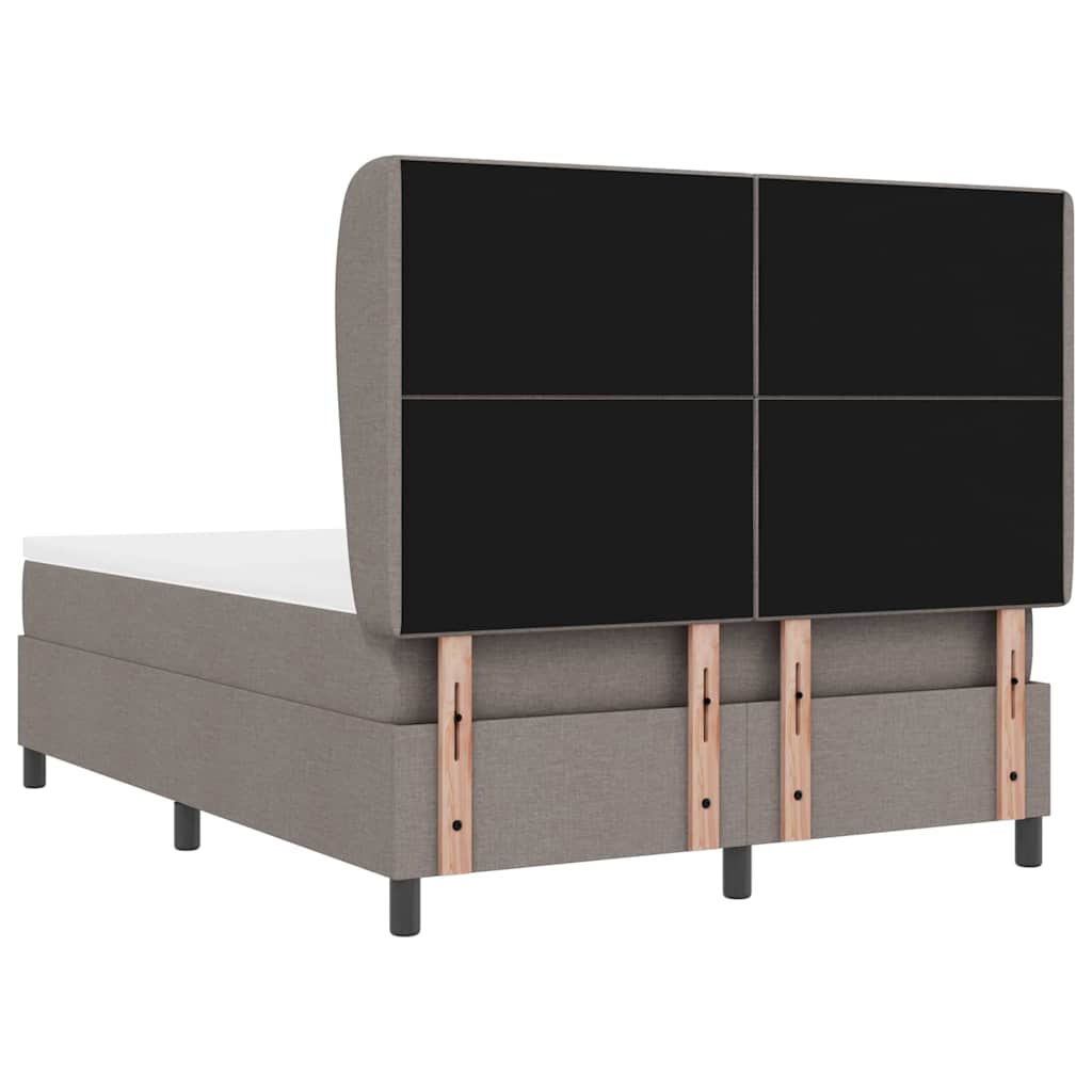 Postel s boxspringem s matrací s čelo Taupe 140 x 190 cm textil - obrázek 9