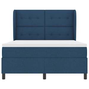 Postel s boxspringem s čelo Modrá 140 x 190 cm textil - obrázek 7