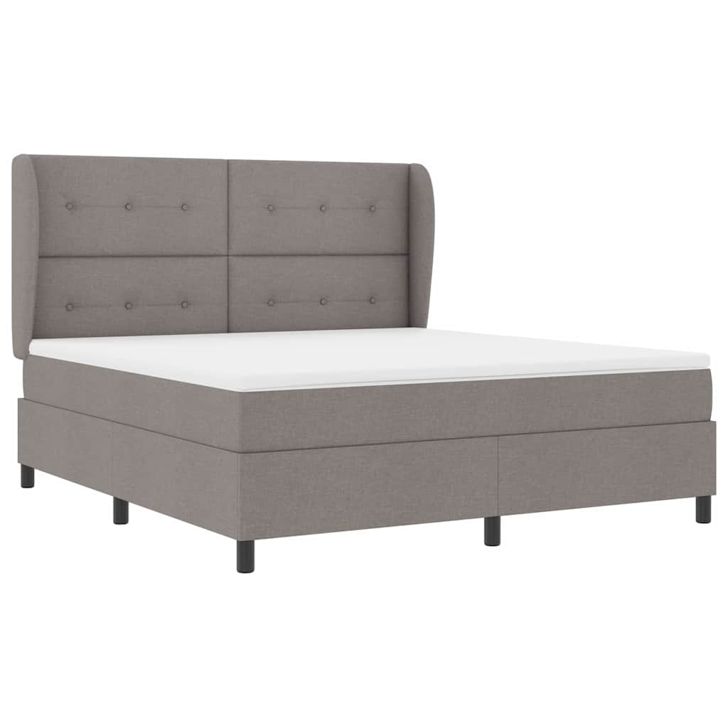 Postel s boxspringem s matrací s čelo Taupe 180 x 200 cm textil - obrázek 5