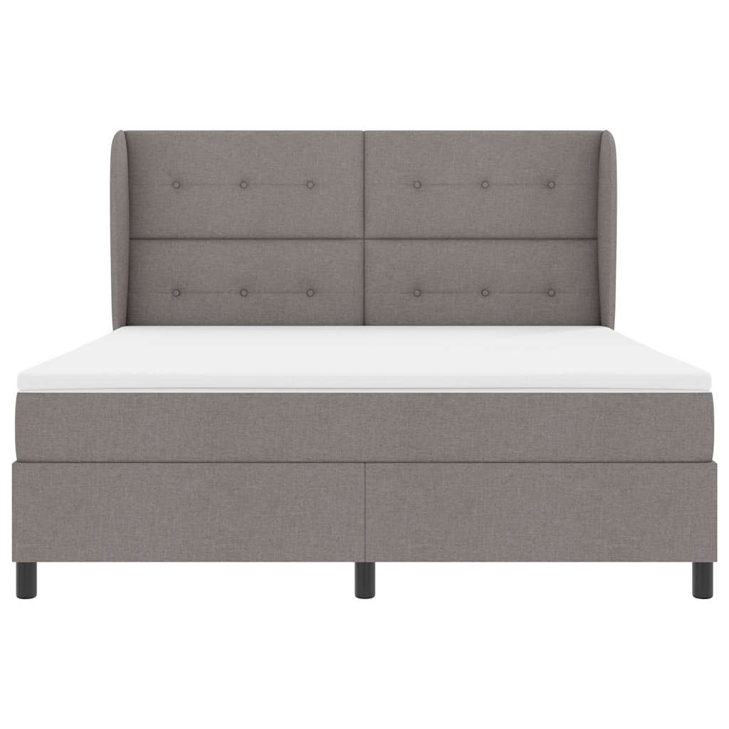 Postel s boxspringem s matrací s čelo Taupe 180 x 200 cm textil - obrázek 7