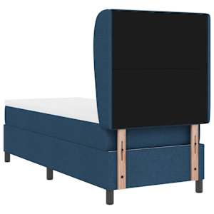 Postel s boxspringem s matrací s čelo Modrá 80 x 200 cm textil - obrázek 8