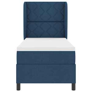 Postel s boxspringem s matrací s čelo Modrá 80 x 200 cm textil - obrázek 7