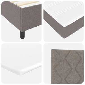 Postel s boxspringem s matrací s čelo Taupe 90 x 190 cm textil - obrázek 9