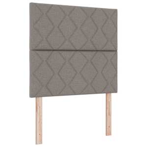 Postel s boxspringem s matrací s čelo Taupe 90 x 200 cm textil - obrázek 6