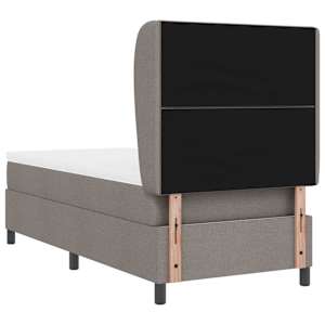 Postel s boxspringem s matrací s čelo Taupe 90 x 200 cm textil - obrázek 9
