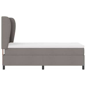 Postel s boxspringem s matrací s čelo Taupe 90 x 200 cm textil - obrázek 8