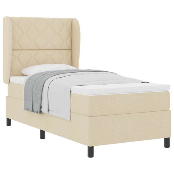 vidaXL Karbi vedrumadrats peaga cream 100 x 200 cm kangas