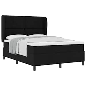 Postel s boxspringem s čelo Černá 140 x 190 cm textil - obrázek 2