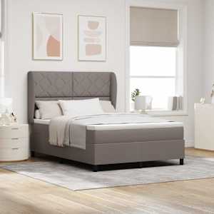 Postel s boxspringem s čelo Taupe 140 x 200 cm textil - obrázek 1