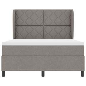 Postel s boxspringem s čelo Taupe 140 x 200 cm textil - obrázek 7