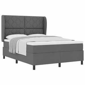 Postel s boxspringem s matrací Tmavě šedá 160 x 200 cm textil - obrázek 2