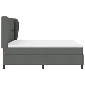 Postel s boxspringem s čelo Tmavě šedá 180 x 200 cm textil - obrázek 8