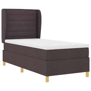 Postel s boxspringem s matrací Tmavě hnědá 200 x 80 cm textil - obrázek 5