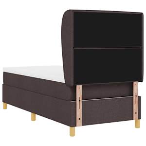 Postel s boxspringem s matrací Tmavě hnědá 200 x 80 cm textil - obrázek 9