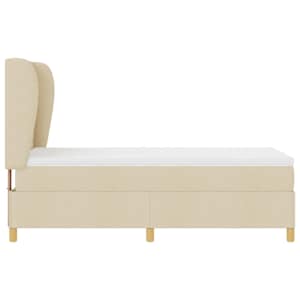Postel s boxspringem s matrací Krémová 200 x 80 cm textil - obrázek 8