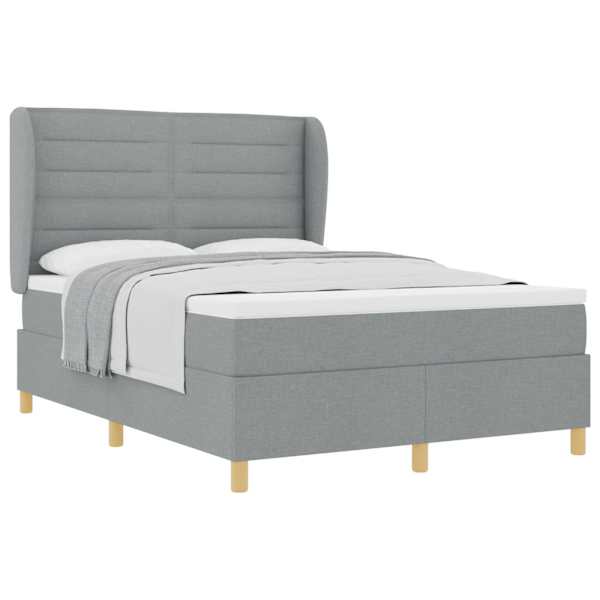vidaXL Karbi vedrumadrats madratsiga Helehall 200 x 160 cm kangas