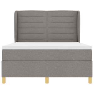 Postel s boxspringem s matrací s čelo Taupe 200 x 160 cm textil - obrázek 7