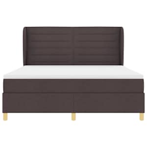 Postel s boxspringem s matrací Tmavě hnědá 200 x 180 cm textil - obrázek 7