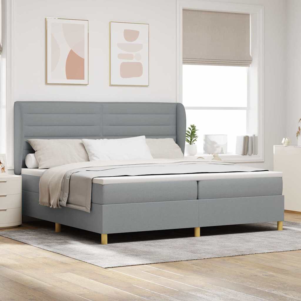Box Spring Bed with Mattress - Helehall, 200x200 cm, Kangas