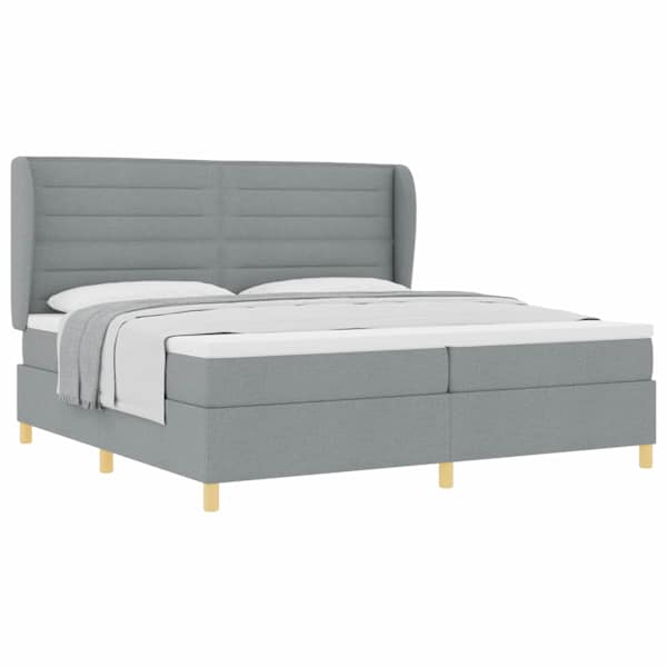 vidaXL Karbi vedrumadrats madratsiga Helehall 200 x 200 cm kangas