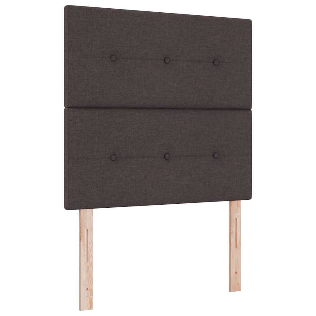 Thumbnail - vidaXL Boxspringbett mit Matratze Dunkelbraun 100x200 cm Stoff
