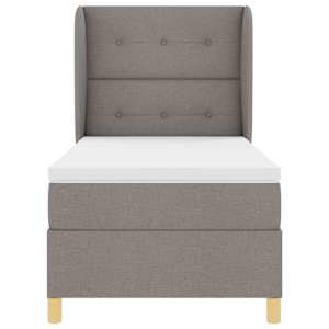 Postel s boxspringem s čelo Taupe 200 x 100 cm textil - obrázek 7