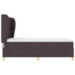 Postel s boxspringem s čelo Tmavě hnědá 190 x 140 cm textil - obrázek 8