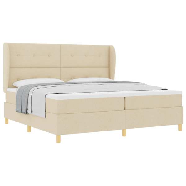 vidaXL Karbi vedrumadrats peaga cream 200 x 200 cm kangas
