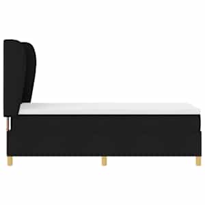 Postel s boxspringem s čelo Černý 200 x 80 cm textil - obrázek 8