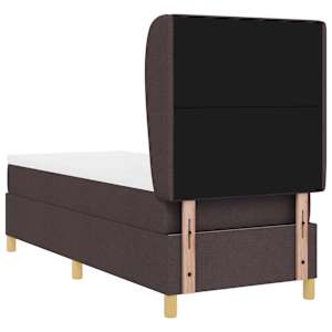 Postel s boxspringem s polštářem Tmavě hnědá 200 x 80 cm textil - obrázek 9