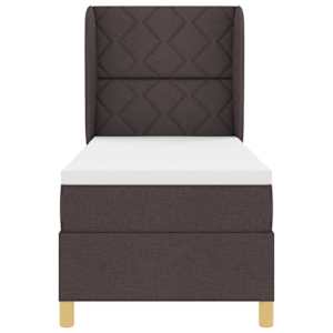 Postel s boxspringem s polštářem Tmavě hnědá 200 x 80 cm textil - obrázek 7
