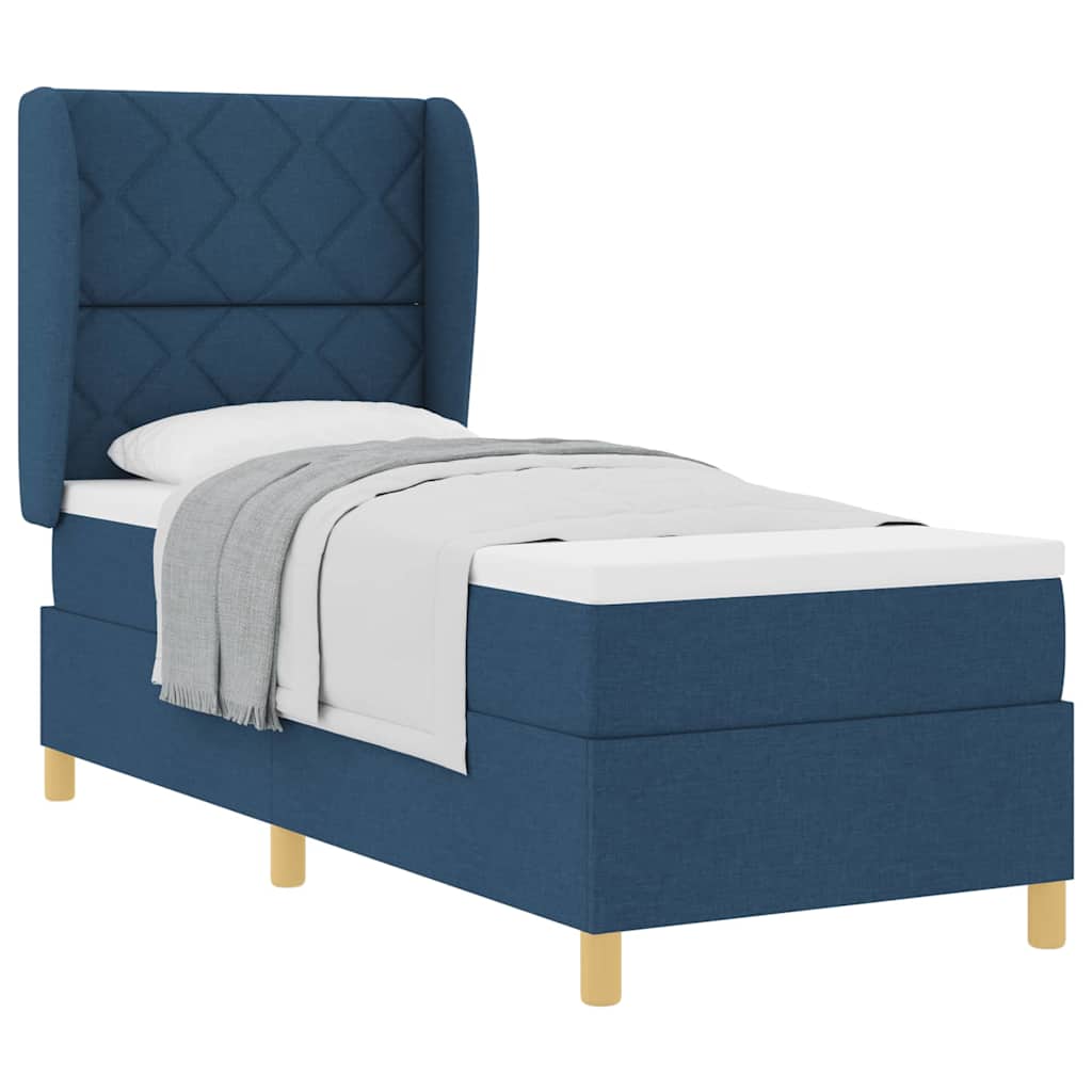 Thumbnail - vidaXL Boxspringbett mit Matratze Dunkelgrau 90x190 cm Blau