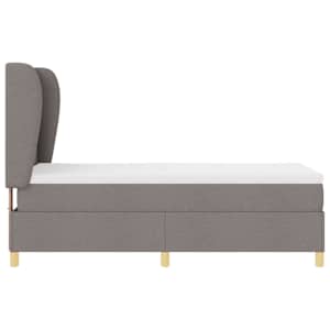 Postel s pružinami a matrací tmavě šedá 90x190 cm Taupe textil - obrázek 8