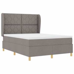 Postel s boxspringem s čelo Taupe 190 x 140 cm textil - obrázek 4