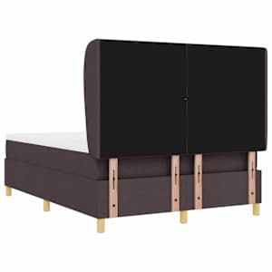 Postel s boxspringem s čelo Tmavě hnědá 200 x 160 cm textil - obrázek 9