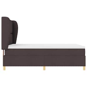 Postel s boxspringem s čelo Tmavě hnědá 200 x 160 cm textil - obrázek 8
