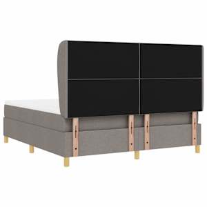 Postel s boxspringem s čelo Taupe 200 x 180 cm textil - obrázek 8