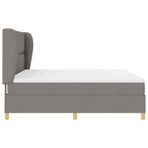 Postel s boxspringem s čelo Taupe 200 x 180 cm textil - obrázek 7