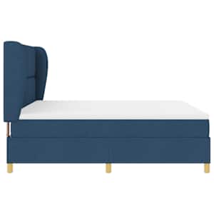 Postel s boxspringem s polštářem Modrá 200 x 180 cm textil - obrázek 8