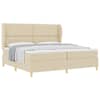 vidaXL Karbi vedrumadrats peaga cream 200 x 200 cm kangas