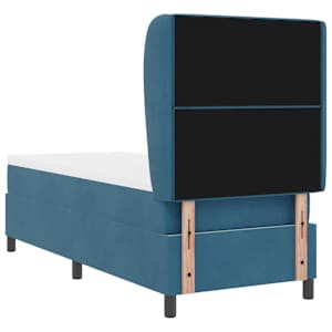 Postel s boxspringem s čelo Tmavě modrá 200 x 80 cm Polyester - obrázek 9