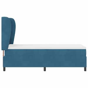 Postel s boxspringem s čelo Tmavě modrá 200 x 80 cm Polyester - obrázek 8