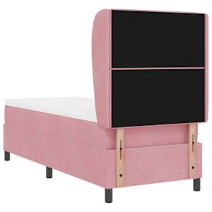 Postel s boxspringem s matrací s čelo Růžová 200 x 80 cm samet - obrázek 9